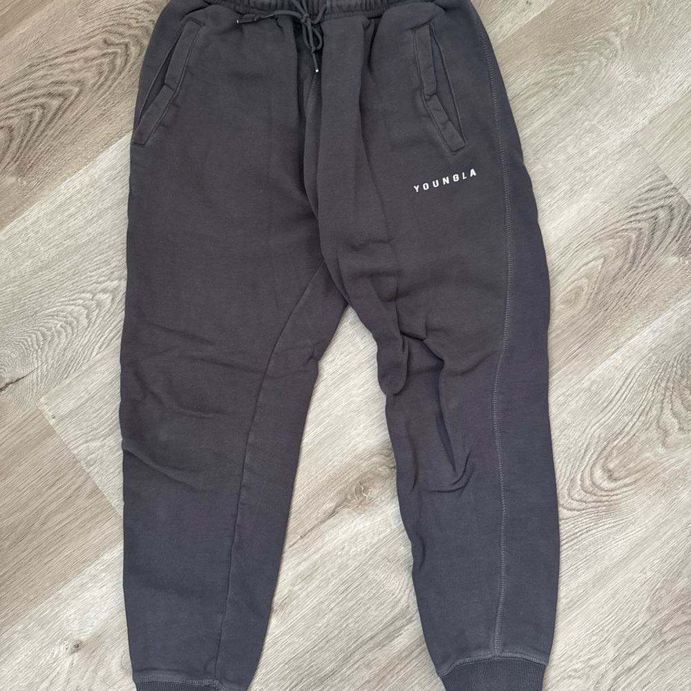 YoungLA Men's Charcoal Jogger Pants